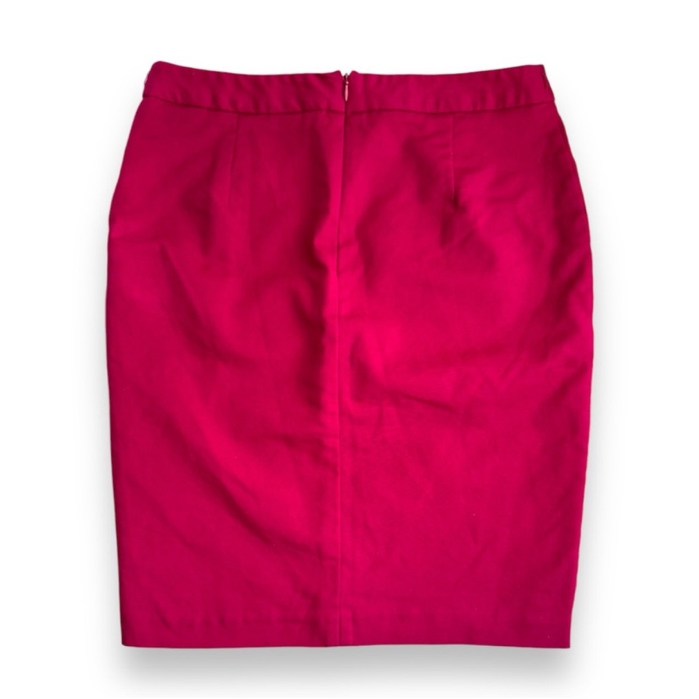 Worthington Pink Skirt Gold Snap Button Slit 10P Magenta Petite - Picture 3 of 11
